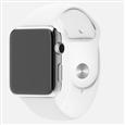 Apple Watch 42mm Stainless Steel Case with White Sport Band - Hàng FPT (Full VAT)